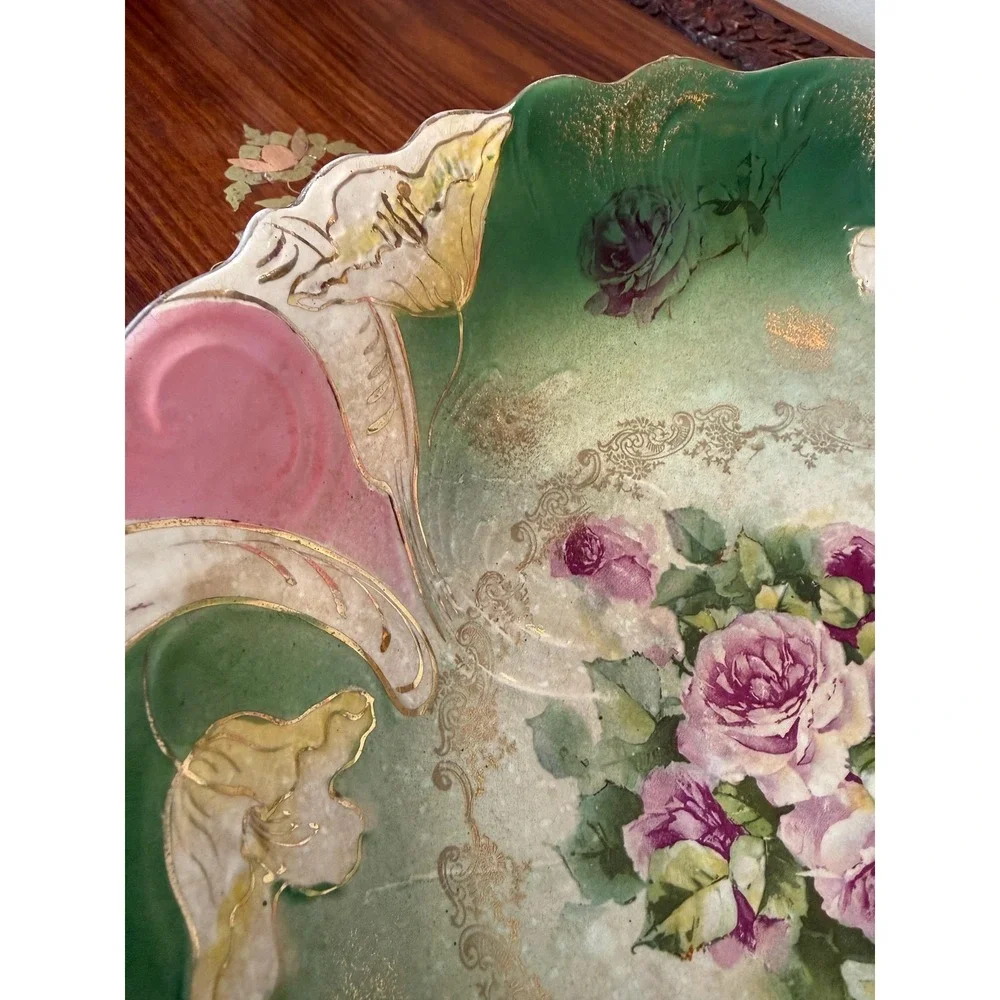 Antique Buffalo Pottery Floral Art‎ Nouveau Bowl 11